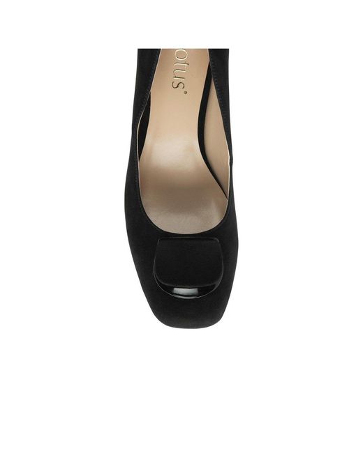 Lotus Black Allegra Court Shoes