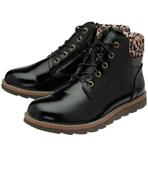 Lotus Black Lexis Ankle Boots