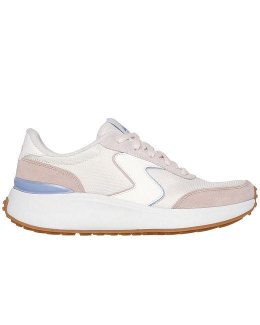 Skechers White Blvd Retro Runner Trainers