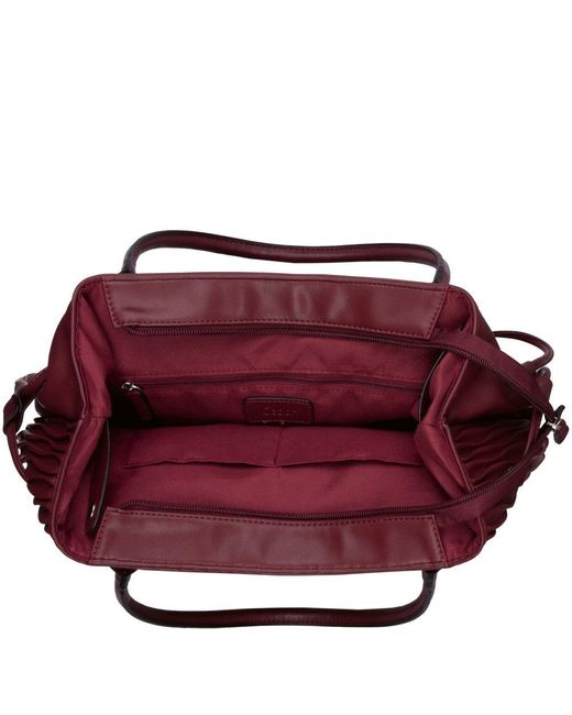Gabor Red Granada Wave Shopper Shoulder Bag