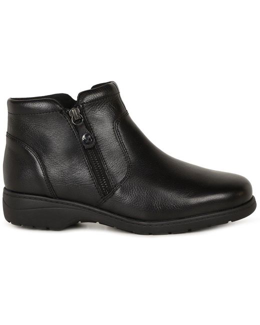 Caprice Black Angie Ankle Boots