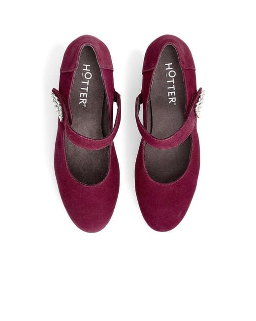 Hotter Purple Duet Mary Jane Court Shoes
