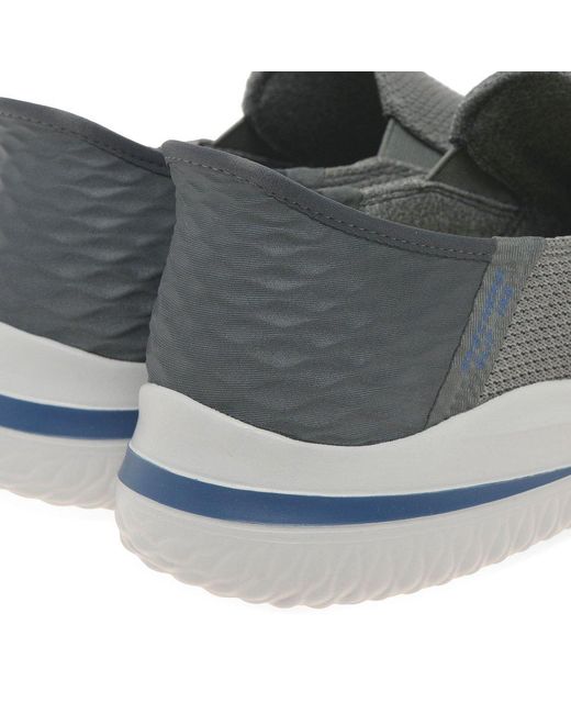 Skechers Gray Delson Cabrino Slip In Shoes for men