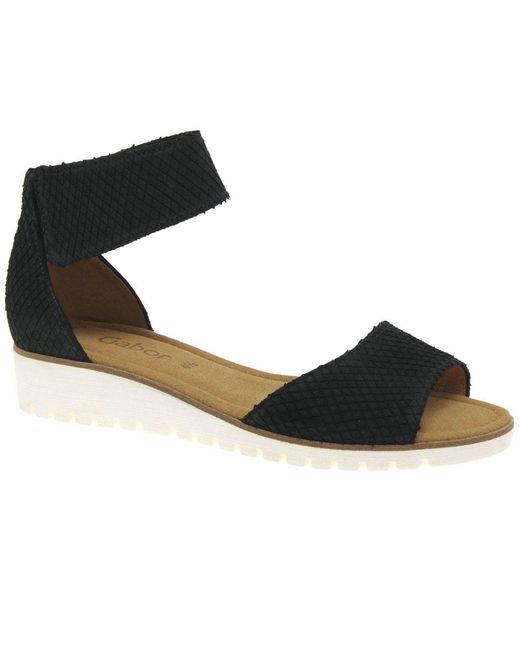 gabor black sandals