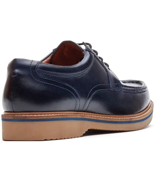 Base London Blue Langdon Apron Toe Shoes for men