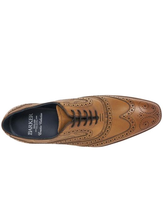 Barker Brown Men's Tan 'grant' Wingtip Brogue for men