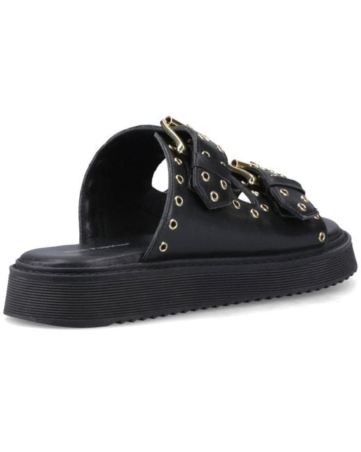 Hush Puppies Black Christine Mules