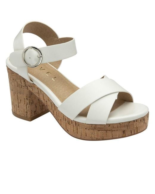 Ravel White Ghent Heeled Sandals