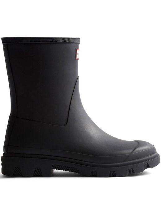 Hunter Black Downpour Short Wellingtons