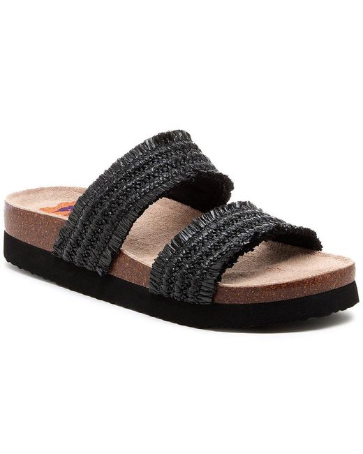 Rocket Dog Black Aruba Raffia Sandals
