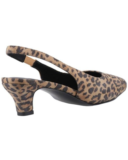 Hush Puppies Brown Nahla Kitten Slingback Court Shoes