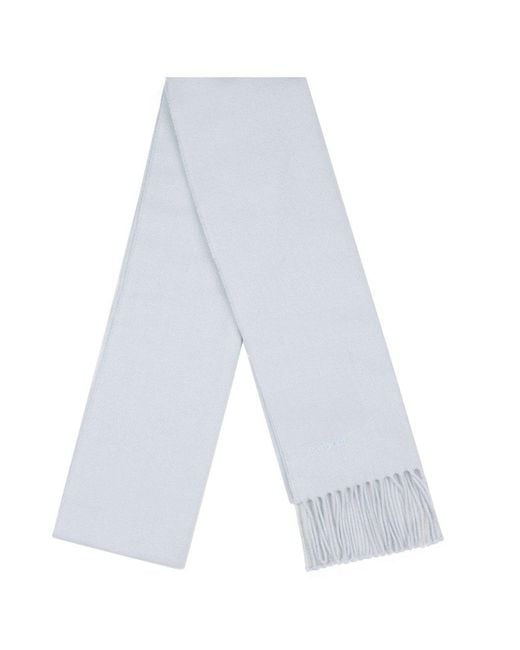 Barbour Blue Plain Lambswool Scarf