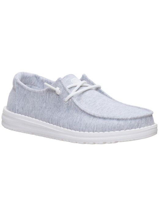 HeyDude Blue Wendy Stretch Slip On Shoes