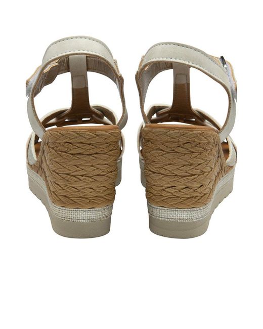 Lotus Metallic Cavallo Wedge Sandals