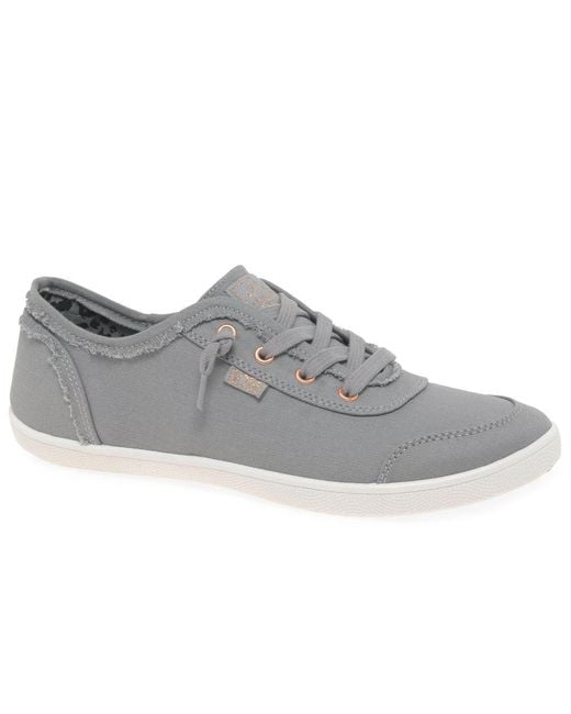 Skechers Gray Bobs B Cute Canvas Trainers