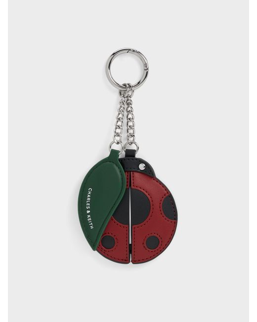 Charles & Keith White Ladybug Charm