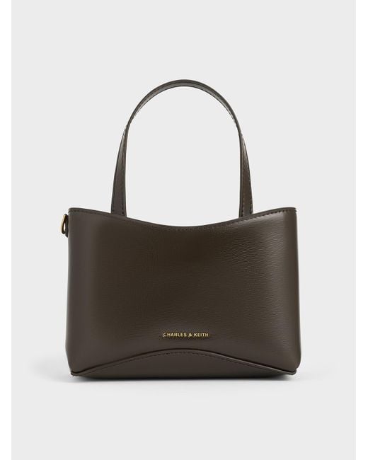 Charles & Keith White Mini Sybill Tote Bag