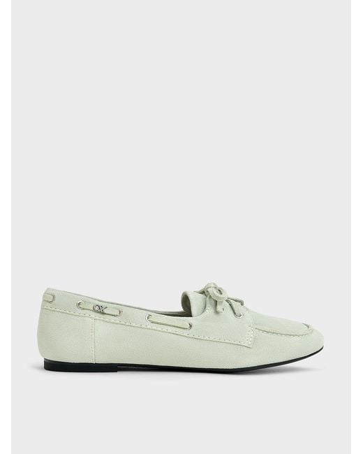 Charles & Keith Multicolor Kori Suede Boat Shoes