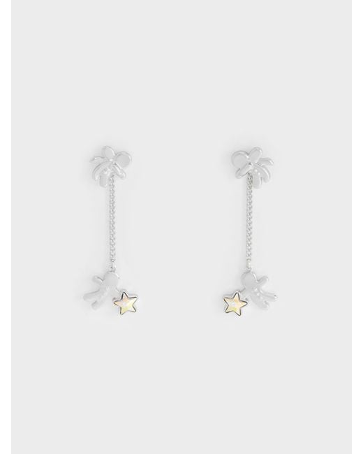 Charles & Keith White Athalia Gingerbread-Fairy Drop Earrings