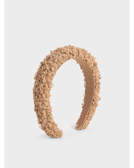 Charles & Keith Metallic Furry Headband