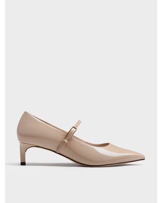 Charles & Keith Natural Luciana Patent Mary Jane Pumps