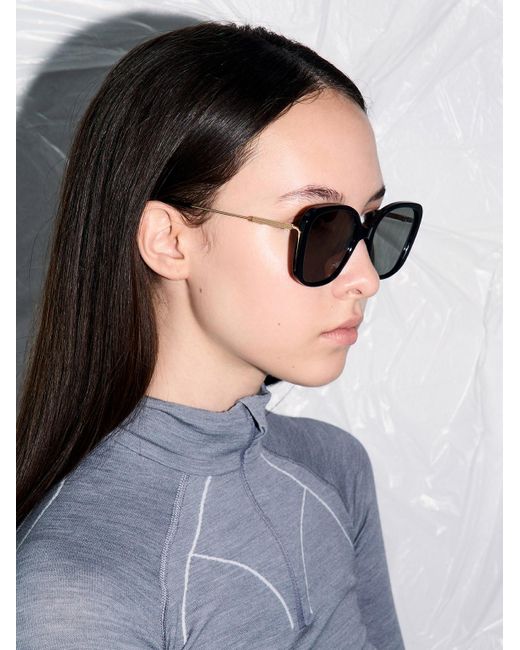 Charles & Keith Gray Recycled Acetate Wide-frame Butterfly Sunglasses