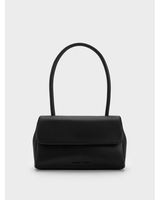 Charles & Keith Curved Handle Shoulder Bag in Black Lyst