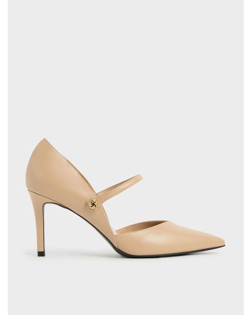 Charles & Keith D'orsay Stiletto Pumps in Beige (Natural) Lyst