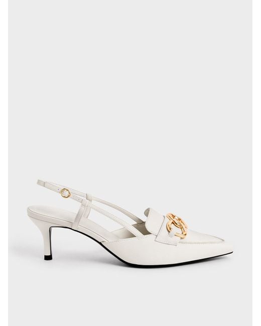 Charles & Keith Chunky Chainlink Slingback Pumps Lyst UK