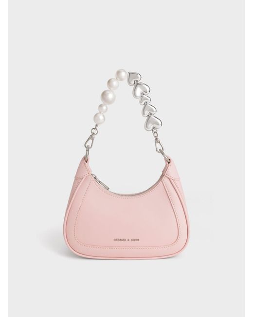 Charles & Keith Pink Gift Set: Mini Hobo Bag