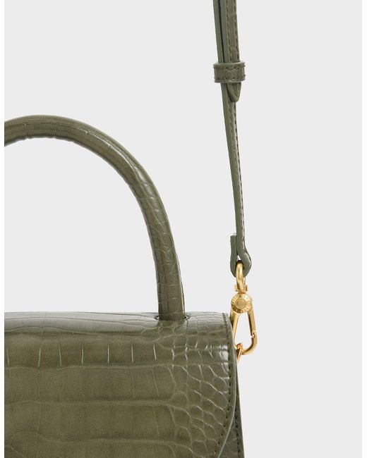 charles and keith olive green bag