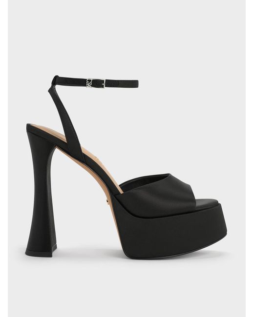 Charles & Keith Black Michelle Platform Sandals