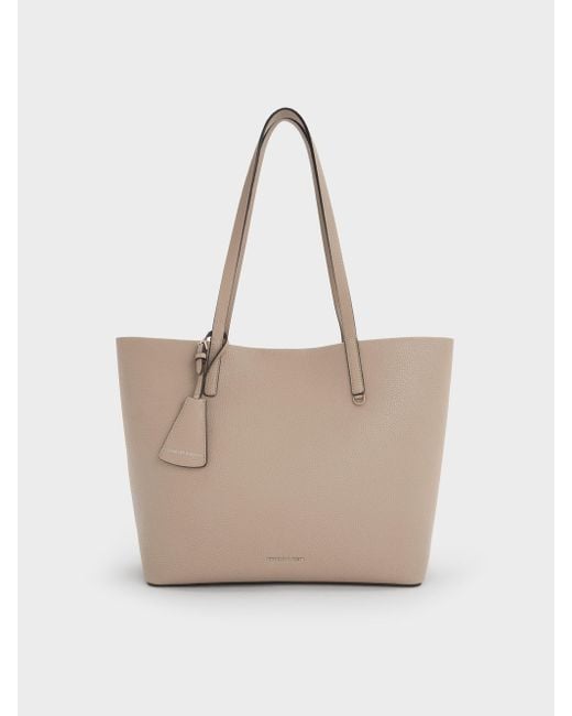 Charles & Keith Natural Beryl Tote Bag