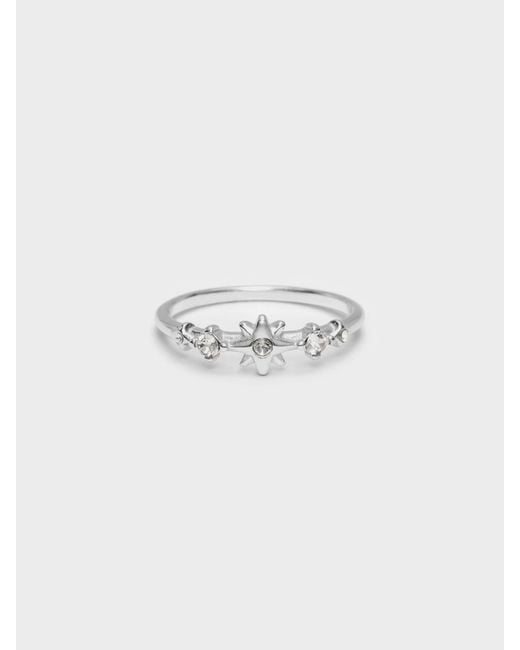 Charles & Keith White Everest Crystal Star Ring