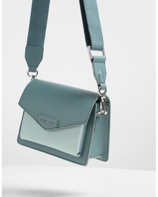 Charles & Keith Front Flap Crossbody Bag in Blue Lyst
