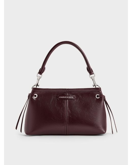 Charles & Keith Purple Noane Top Handle Bag
