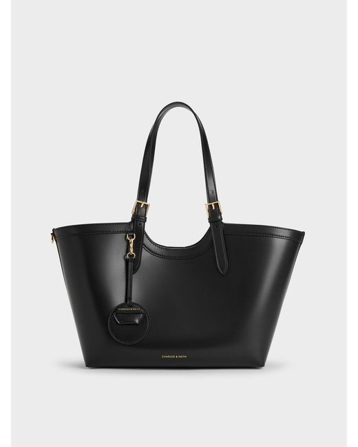Charles & Keith Black Enola Tote Bag