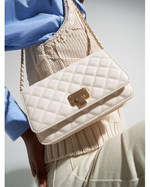 quilted clutch charles and keith