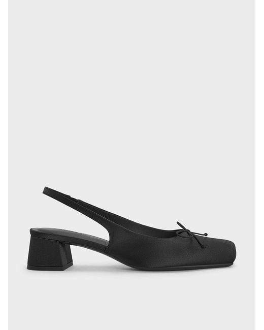 Charles & Keith Multicolor Sadira Satin Slingback Pumps