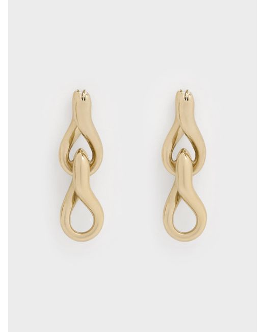 Charles & Keith White Kris Chain-Link Drop Earrings