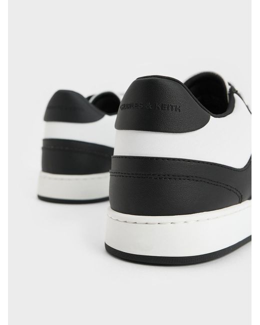 Charles & Keith Black Two-tone Low-top Sneakers