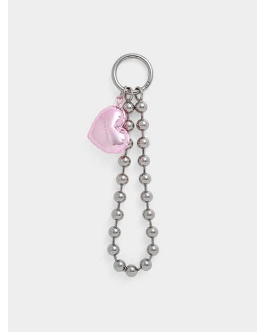 Charles & Keith White Herzförmiger Charm