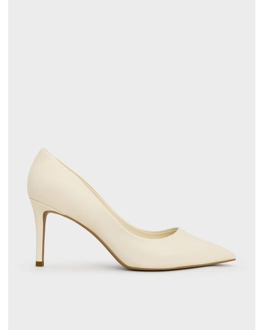 Charles & Keith White Emmy Pointed Stiletto Pumps