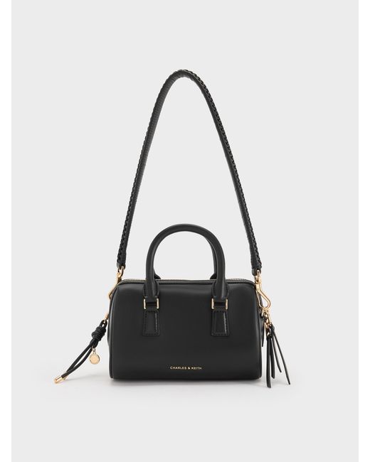 Charles & Keith Black Everleigh Bowling Bag