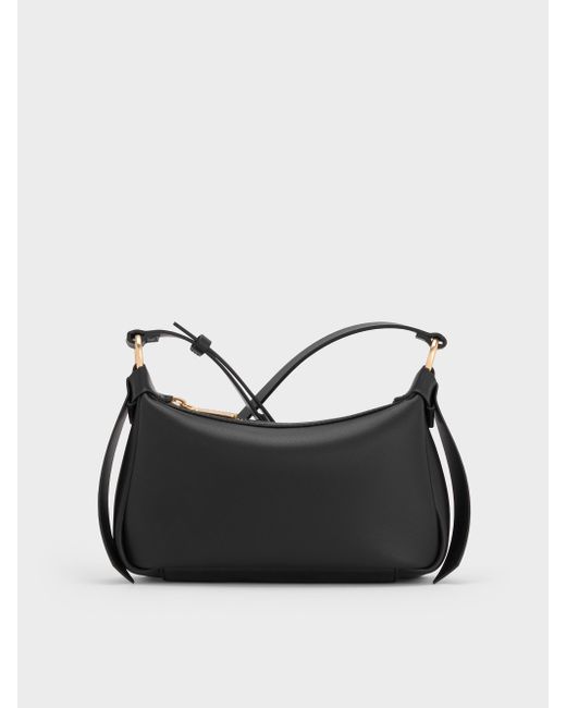 Charles & Keith Black Mini Calla Shoulder Bag