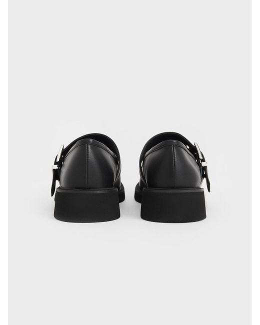 Charles & Keith Black Bow Buckled Mary Janes