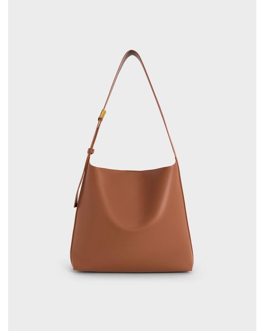 Charles & Keith White Edna Tote Bag