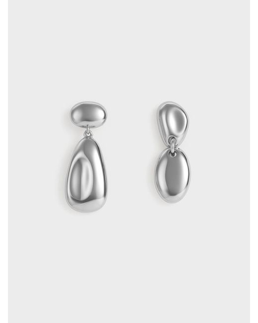 Charles & Keith Blue Donora Sculptural Drop Earrings