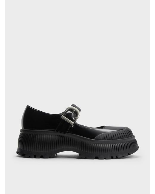 Charles & Keith Black Darra Platform Mary Janes