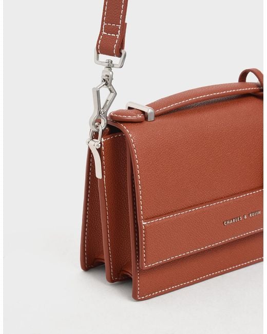 charles and keith satin scarf top handle bag